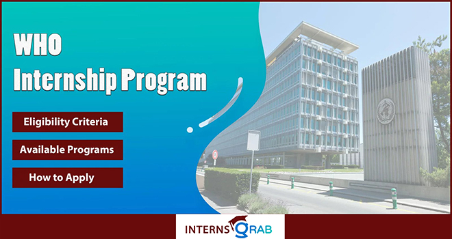 WHO Internship: Make a Global Impact While You Learn WHO Internship: Make a Global Impact While You Learn